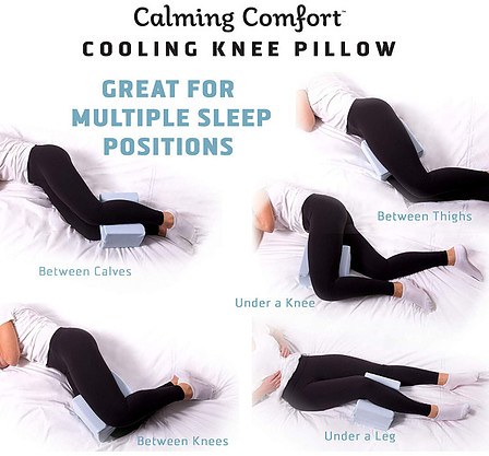 Calming Comfort Cooling Knee Pillow Positions