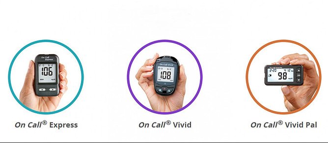 Review of On Call Glucose Meters – On Call GK Dual vs. On Call Express vs. On Call Vivid vs. On Call Vivid Pal